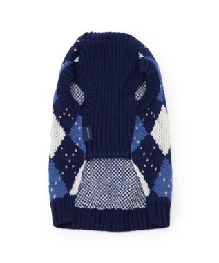 PET PARADISE J.PRESS アーガイルニット 小型犬 紺(ネイビー・インディゴ)