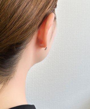 Phoebe 【金属アレルギー対応】テクスチャードスパークビジューピアス/ニッケルフリー シルバー シルバー
