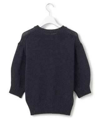 23区 【洗える】ルレックスバルキー ラメニット ネイビー系