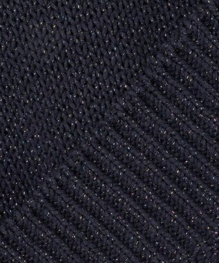 23区 【洗える】ルレックスバルキー ラメニット ネイビー系