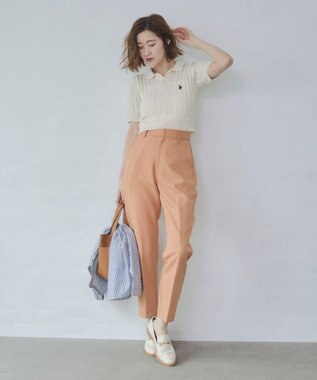 WEGO 別注USPOLO　ケーブルニットポロ ホワイトアイボリー