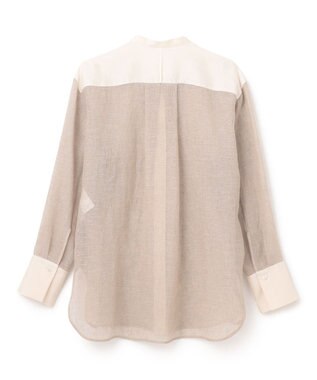 BEIGE， MATHIEU / バンドカラーシャツ Flax