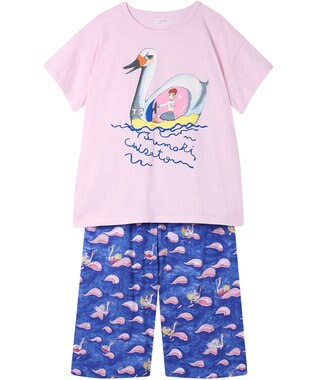tsumori chisato SLEEP ツモリチサト パジャマ 綿100%(トップス・ボトム) 4分袖 7分丈 レディース UDT110 /ワコール コン