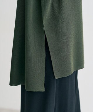 YECCA VECCA メッシュ編みレイヤードニット Green