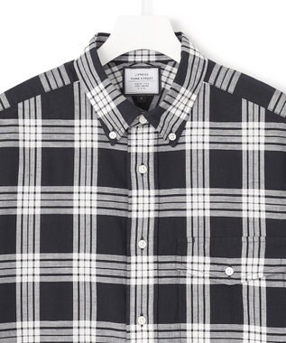 J.PRESS YORK STREET 【UNISEX】マドラスチェック ボタンダウンシャツ ブラック系4