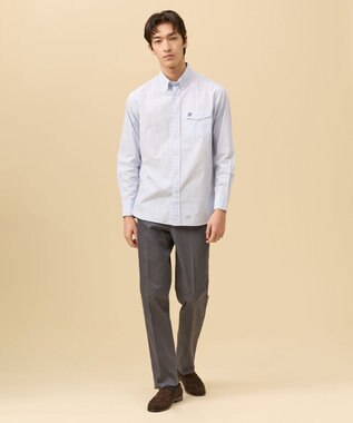 J.PRESS MEN ヘアラインストライプ シャツ / B.D. サックスブルー系1