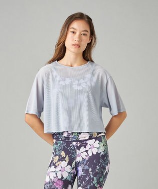 Chacott シアーリブバッククロスTシャツ
