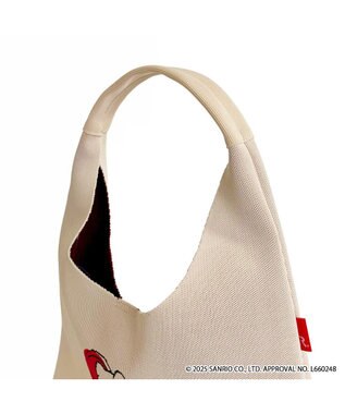 ROOTOTE 8489【A4サイズ収納】IP.ラウンド.ニット.ハローキティ-A 01：アイボリー