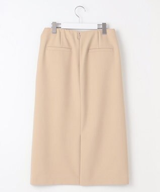 自由区 S 【洗える】オックスストレッチストレート スカート ベージュ