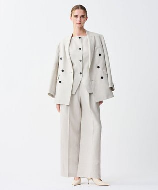 uncrave テンセルライトリネン ジレブラウス フラックス（佐藤晴美さん着用）