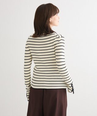 Green Parks 袖口金釦リブニットプルオーバー Border