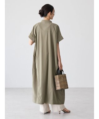 AMERICAN HOLIC 接触冷感＋ＵＶカットＷポケットシャツワンピース Khaki