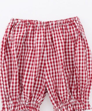 組曲 KIDS 【80-100㎝】ギンガム セットアップ レッド系3