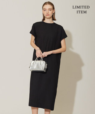 ICB L 【WEB限定・接触冷感・UVケア・速乾・洗える】FluidBackSatin ワンピース ブラック系