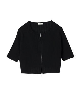 earth music&ecology ダブルジップカーディガン Black