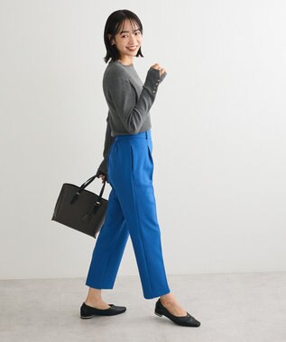 Green Parks 袖口金釦リブニットプルオーバー Gray Mixture