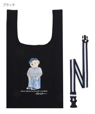 MOONBAT 【2WAY/撥水】POLO RALPH LAUREN(ポロ ラルフローレン)  ベルト付きレインバッグ フレンチベア ブラック