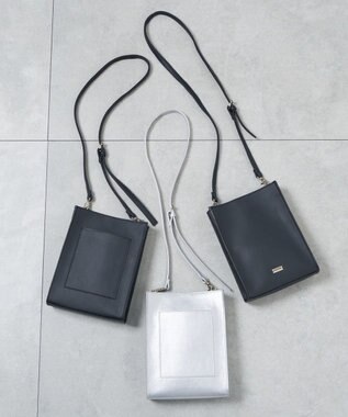 WEGO レザータッチスクエアショルダー ブラック