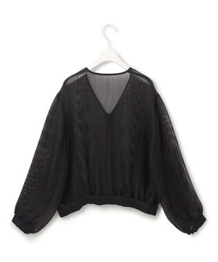 ICB L 【洗える】Ta/Peメッシュ ブルゾン ブラック系