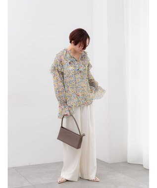 Te chichi シャイニーワイドパンツ(セットアップ可) オフホワイト