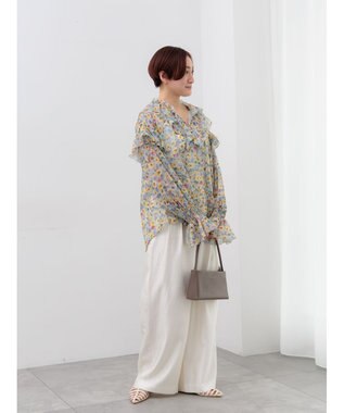 Te chichi シャイニーワイドパンツ(セットアップ可) オフホワイト