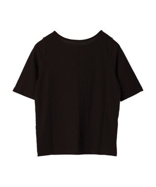 Green Parks ５分袖カットリブプルオーバー Brown