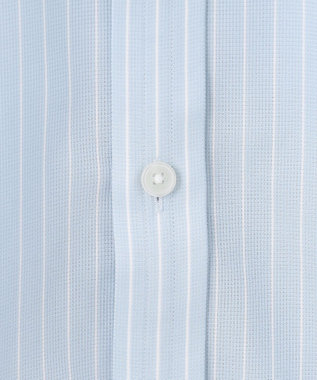 GOTAIRIKU 春夏向け【形態安定】SUMMERPREMIUMPLEATS_スモールワイドカラー 半袖ドレスシャツ（ストライプ/チェック） サックスブルー系1