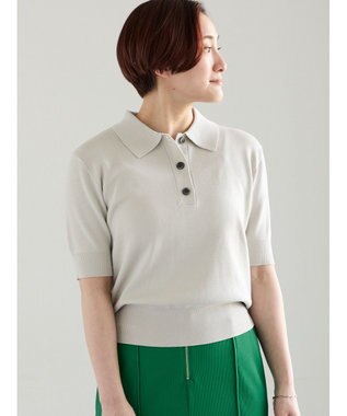 Te chichi ハーフスリーブニットポロ