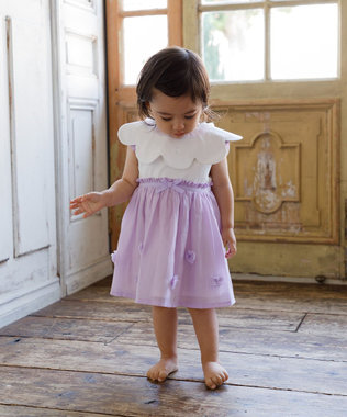 組曲 KIDS 【Fサイズ】チュールリボン スタイ オフホワイト系