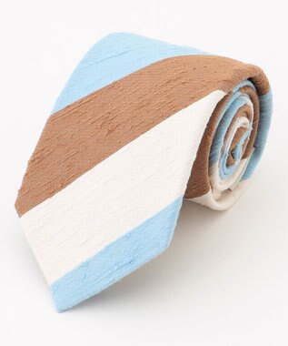 JOSEPH ABBOUD 【SETERIA BIANCH/日本製】トリプルカラーレジメンタル ネクタイ ホワイト系1