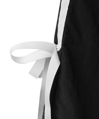 WEGO 【ウエストゴム】ラインリボンデザインナイロンバンツ ブラック