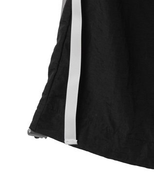 WEGO 【ウエストゴム】ラインリボンデザインナイロンバンツ ブラック