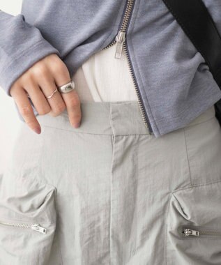 WEGO ナイロンカーゴミニスカパン グレー