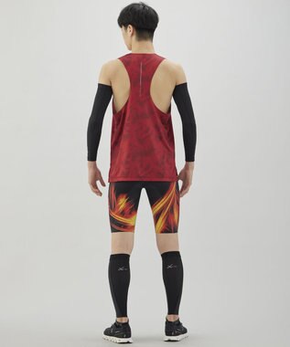 CW-X 【MEN】 CW-X トップス 【薄軽ランニングシャツ】 ノースリーブ タンクトップ スクエアネック 吸汗速乾性(本体) メンズ DLO180 /ワコール レッド