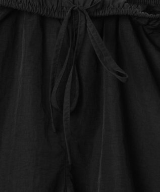 WEGO 【ウエストゴム】ラインリボンデザインナイロンバンツ ブラック