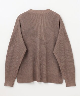 GRACE CONTINENTAL ラメニットカーディガン グレー