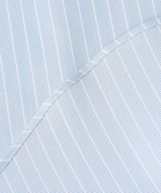 GOTAIRIKU 春夏向け【形態安定】SUMMERPREMIUMPLEATS_スモールワイドカラー 半袖ドレスシャツ（ストライプ/チェック） サックスブルー系1