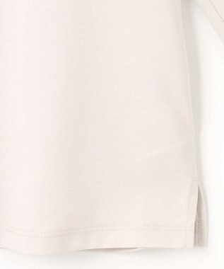 J.PRESS LADIES 【吸水速乾】ピンタックコンビジャージー カットソー ライトグレー系