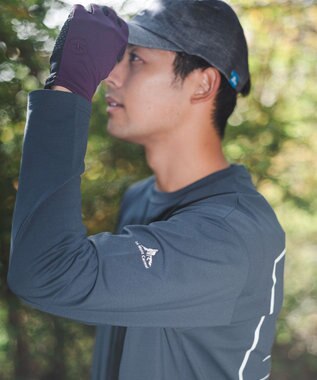 SHARE PARK MENS 【UVカット・吸水速乾・ストレッチ・軽量 】ＺＩＰポケットＴシャツ（L・XLサイズ） ネイビー系