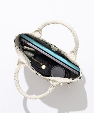 23区 【Oggi3月号掲載】メッシュ スクエア トートバッグ ホワイト系