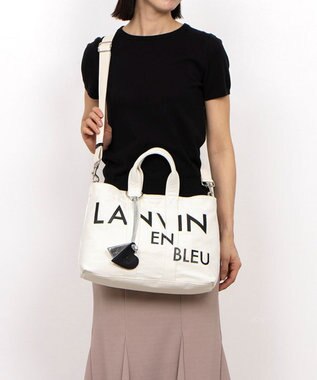 LANVIN en Bleu ジャーナル 2wayトートバッグ アイボリー