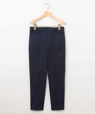 組曲 【WEB限定】サテンストレッチ クロップドパンツ ネイビー系