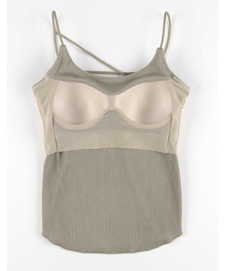 AMPHI カップ付きインナー 【ブラトップ】 キャミソール 上向きで立体的なバストシルエット しめつけ感が少ない 脇スッキリ JWG100 アンフィ／ワコール グレー