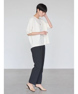 AMERICAN HOLIC 接触冷感バックタック袖折り返しカットプルオーバー Off White