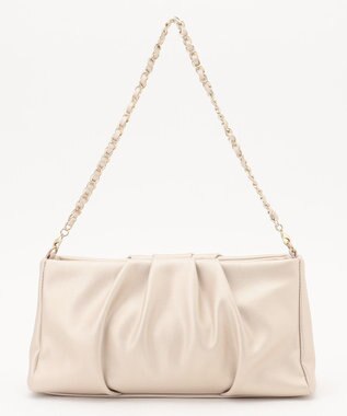 【2WAY】ギャザーチェーンクラッチショルダー バッグ