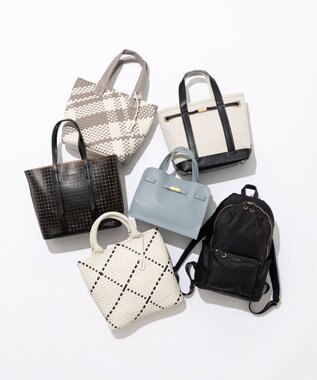 23区 【Oggi3月号掲載】メッシュ スクエア トートバッグ ホワイト系