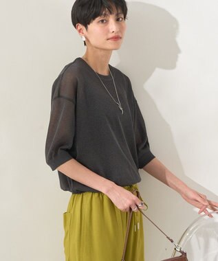 AMERICAN HOLIC ラメシアーニット Charcoal Gray