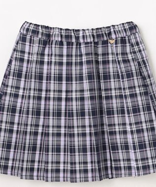 ANY KIDS チェックプリーツスカパン ネイビー