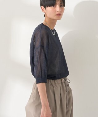 AMERICAN HOLIC ラメシアーニット Navy