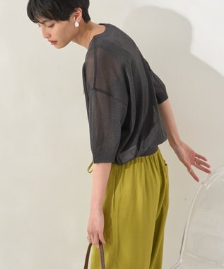 AMERICAN HOLIC ラメシアーニット Charcoal Gray